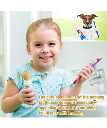 Apenali Toothpaste Topper Funny Pooping Dog Butt Toothpaste Cap Toothpaste Topper Dispenser - Buy Online on GoSupps.com