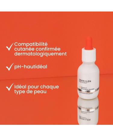 Jean & Len Glow Booster Serum restores radiance to dull skin facial serum with vitamin C derivative & resveratrol complex for more even skin texture 30 ml - Buy Online on GoSupps.com