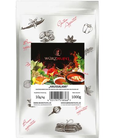 W rzteufel Haussalami spices seasoning preparation for the production of German raw sausage salami without additives bag 1000g 10kg