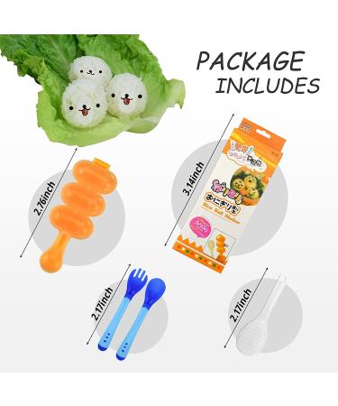 4-Piece Blue Rice Ball Mold Set for DIY Sushi Making Kit - Onigiri Mold, Safety Spoons, Shaker - 6.9*2.9*1.7 - Buy Online on GoSupps.com