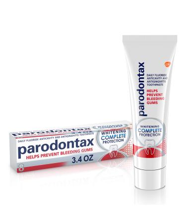 Parodontax Whitening Toothpaste for Bleeding Gums  Complete Protection Teeth Whitening and Gingivitis Treatment - 3.4 Ounce