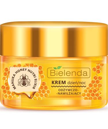 Bielenda Manuka Honey Nutri Elixir - Smooth Radiant Skin - Pores Are Tightened Imperfections Reduced - Manuka Honey Nourishing And Moisturizing Face Cream Day/Night For Dry And Sensitive Skin - 50 ml