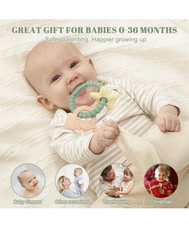 ClDy Ocean Green Bite Ring for Babies | BPA-Free Silicone Teething Toy | Soothing & Stimulating Gums | Ideal for 3 Months+ - Buy Online on GoSupps.com