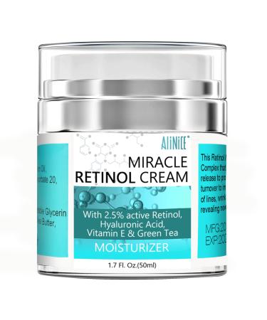 ALINICE Retinol Cream for Face  Retinol Moisturizer Cream for Women Anti Aging Collagen Day and Night with 2.5% active Retinol  Hyaluronic Acid  Vitamin E and Green Tea