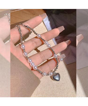 Oralgo's Stylish Heart Fan Necklace - Fashionable Pearl Choker for Women & Girls | Perfect Gift in Alloy Material - Buy Online on GoSupps.com