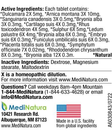 MediNatura Whole Body + Joints Bundle: T-Relief Arnica for Natural Arthritis Pain Relief - 100ct Tablets - Buy Online on GoSupps.com