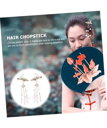 2 Pairs Butterfly Hair Clip Hair Barrettes for Girls Pearl Hair Pin Vintage Hair Clips Hair Barrettes for Women Tassel Hair Clips Headpiece for Women Alloy Hair Stick Metal Miss - Buy Online on GoSupps.com