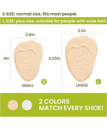 Buy Bukihome Metatarsal Pads for Women - 6 Pairs of Ball of Foot Cushions & Heel Inserts for Pain Relief - Clear & Beige - Best Comfort Solution - Buy Online on GoSupps.com