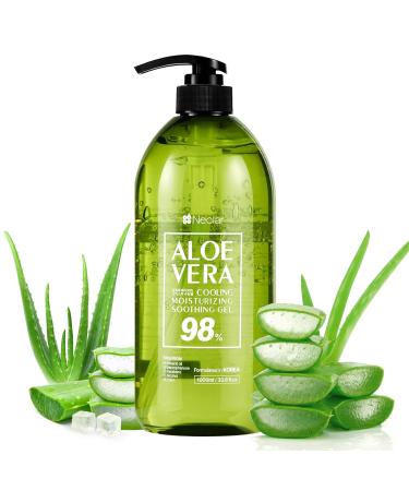 98% Aloe Vera Gel - Aloe Vera Soothing gel - 33.81 Fl oz - Aloe Vera Gel sunburn relief - Aloe Vera Gel for face - Korean aloevera gel (33.8 Fl oz)