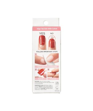 KISS imPRESS No Glue Press On Nails - Adore You Red Squoval Short | 30 Nails + Accessories | Perfect for Easy DIY Manicure - Buy Online on GoSupps.com