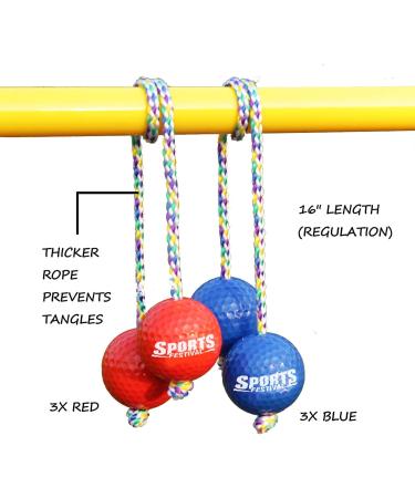 Sports Festival Outdoor Ladder Ball Game Set with Carrying Case (6 Bolas)  Bola Balls for Ladder Toss Game (6 Pack) - Buy Online on GoSupps.com