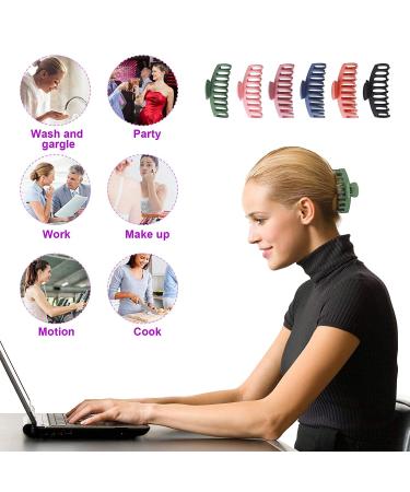 6 Pcs Matte Large Hair Claw Clips - 4.33 Inch Nonslip Strong Hold for Women and Girls - Buy Online on GoSupps.com