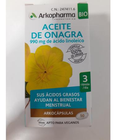 Arkopharma Evening primrose oil 50 capsules. Organic