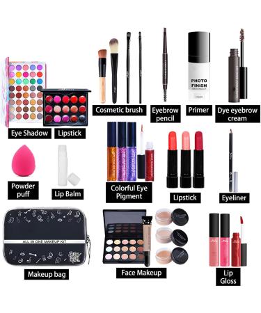 Complete Makeup Kit | Women's Travel Makeup Kit | Travel kit with makeup bag for teens women girls includes eyeshadow lipstick blush - Buy Online on GoSupps.com