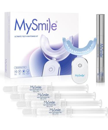 MySmile Deluxe 10 Min Teeth Whitening Kit with 28 LED Light - 16 Fl Oz.