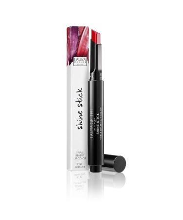 LAURA GELLER NEW YORK Shine Stick Triple-Benefit Lip Color - Radiant Red | Long Lasting, Moisturizing, High Shine Lipstick, Gloss & Balm - Buy Online on GoSupps.com
