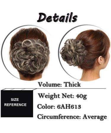 Thick Hair Donut Scrunchie Updo Hairpiece in Dark Brown & Bleach Blonde - Buy Online on GoSupps.com