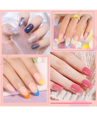 Ysuvin Nail Tips - 240pcs Transparent Fake Nails Short Almond & Square Perfect for Technicians & Beginners - Ideal for Manicure Salons - Buy Online on GoSupps.com