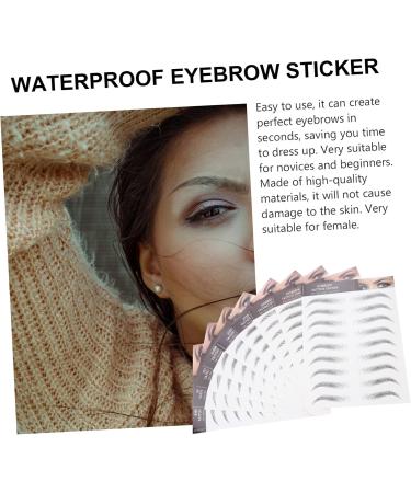 DOITOOL 9 Sheets Imitation Eco Eyebrow Sticker Stickers Black Makeup Imitation Eyebrow Sticker Wig Modify 3d 21.5X14.5cm Black - Buy Online on GoSupps.com
