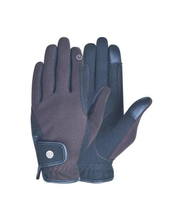 AK Fine Tech AKRS-8484 Micro Suede Riding Gloves M Brown