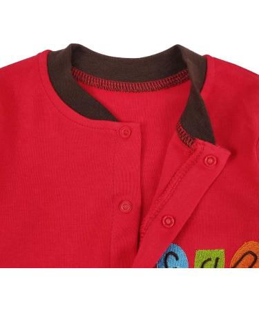 JiAmy Baby Romper Cotton Footie Long Sleeve Sleepsuit Pajamas Dog 6-9 Months - Buy Online on GoSupps.com