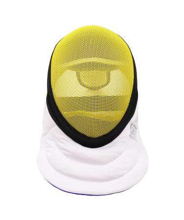 LEONARK Fencing Epee Mask Hema Helmet CE 350N Certified National Grade Masque with Protective Bag Yellow X-Small