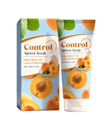 Daily Use Apricot Facial Scrub - Gentle Exfoliating Face Wash for Men & Women Deep Cleans Pores & Improves Skin Texture Hydrating & Non-Drying Formula 100g All Skin Types