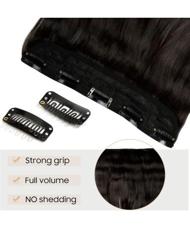 S-noilite Clip in Hair Extensions 24 Inch - Dark Brown Curly Wavy Hairpiece - Buy Online on GoSupps.com