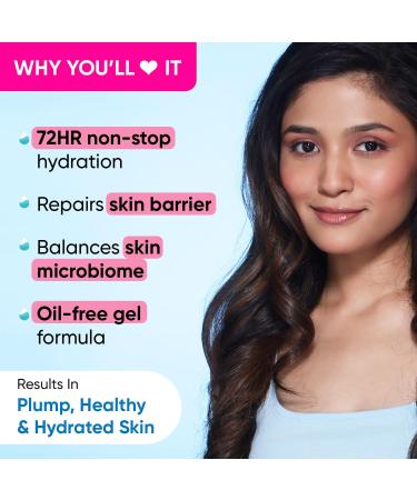 DOT & KEY 72Hr Hydrating Gel Moisturizer with Hyaluronic Acid Probiotics & Kombucha - Lightweight Face Gel for Dull Tired Skin | 60Ml - Ideal for All Skin Types - Buy Online on GoSupps.com