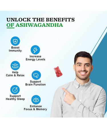 2 Pack Ashwagandha Gummies with Turmeric GABA Mood Energy and Immune Support Mixed Berry Flavor 120 Cts Mixed Berry 60 Count (Pack of 2) - Buy Online on GoSupps.com