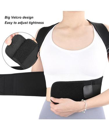 Posture Corrector Brace | Adjustable Back Support & Shoulder Straightener | Orthopedic Full Back Support for Men & Women - Black XL - Buy Online on GoSupps.com
