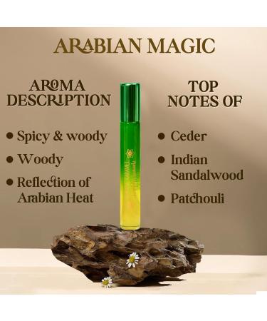 Buy Natural Organic Perfume Oil 'Arabian Magic' - Vegan Long Lasting Chemical-Free Patchouli & Sandalwood - 10ml - Buy Online on GoSupps.com
