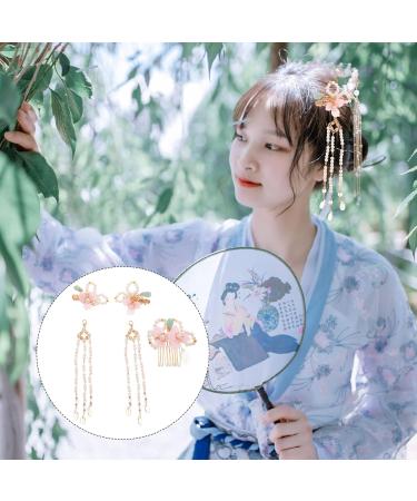 FRCOLOR 1 Set Comb Flower Headpiece Hemfu Hair Clip Hair Clips with Flowers Wedding Headwear Long Hair Clips with Tassels Hanfu Hair Accessories for Children Temperament Hair Clip - Buy Online on GoSupps.com