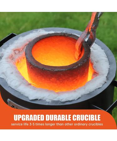 TOAUTO 6 KG Foundry Clay Graphite Crucible for Metal Melting - Gold, Silver, Copper, Brass, Aluminum - Buy Online on GoSupps.com