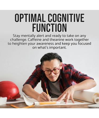 WHYZ Caffeine Pills with L-Theanine 120 Capsules Nootropic Stack Energy Pills Energy Vitamins for Sustained Focus & Cognitive Function L Theanine Caffeine Energy Supplements for Women & Men - Buy Online on GoSupps.com