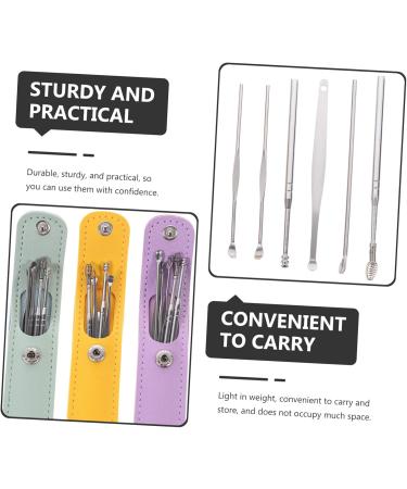 FRCOLOR 3 Sets Earpick & Blackhead Extractor | Silicone Ear Wax Picker & Pimple Tool Best Cleanser for Adults - Buy Online on GoSupps.com