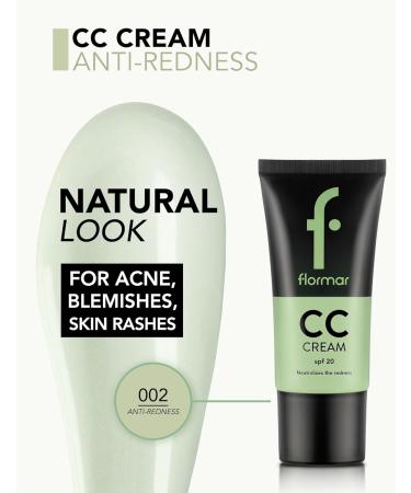 Flormar Anti-Redness CC Cream SPF 20 for Acne Skin - Natural Finish 18g - Perfect for Sensitive Skin - Buy Online on GoSupps.com