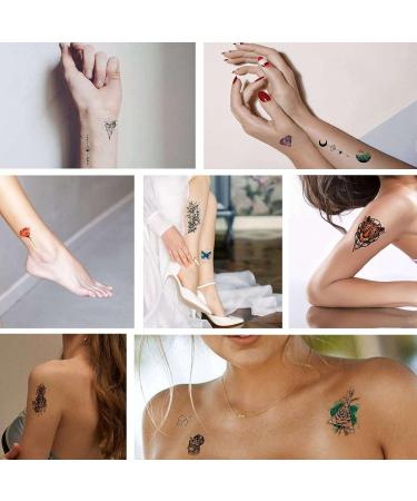 Quichic Flower Snake Temporary Tattoo - 200+ Designs for Men, Women, and Girls - Buy Online on GoSupps.com