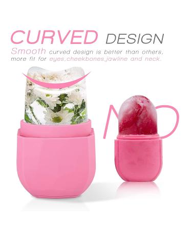 DeliSoul Ice Roller for Face, Eyes & Neck - Upgraded Leak-Proof Silicone Mold for Tightening, De-Puffing & Brightening Skin Care - Reusable Facial Massage Tool in Pink - Buy Online on GoSupps.com