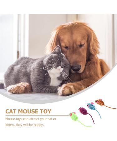 VILLCASE 12PCS Cat Toy Mouse-Elastic Rope Mouse Toy Cat Teaser Mouse Toy Creative Pet Cat Teeth Grinding Chew Toys for Small Medium Large Cat (Random Color) Assorted Color 12PCS 12X3.5cm - Buy Online on GoSupps.com