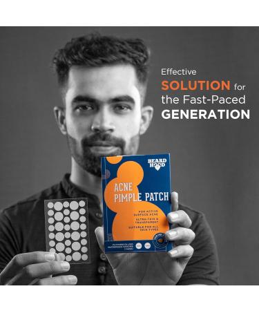 Beardhood Acne Pimple Patch | 72 Hydrocolloid Waterproof Acne Patches | Overnight Pimple Relief for All Skin Types - Buy Online on GoSupps.com