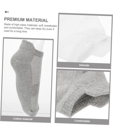 minkissy 4 Pairs Combed Cotton Socks Running Socks All Season Stocking Low-cut Liner Socks Low-cut Liners Socks Unisex Stockings Unisex Socks Breathable Sports Stockings Summer Socks White Grey 21x5x0.3cm - Buy Online on GoSupps.com