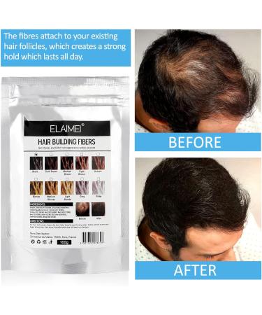 Germinal Fiber Keratin Hair Fiber Special Fiber Hair Powder for Men and Women (Medium Brown 100G) - Buy Online on GoSupps.com