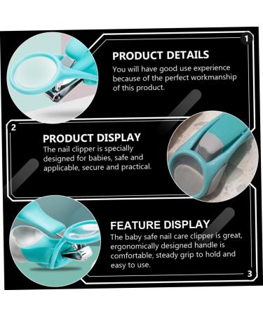 ERINGOGO Nail Clippers for Kids & Adults - Magnifying Nail Scissors Anti-Jamming Ergonomic Design | 1pc Green Fingernail Clipper - Buy Online on GoSupps.com