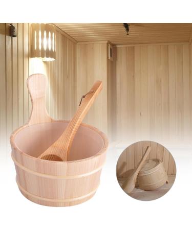Sauna Bucket and Ladle Sauna Bucket Cedar with Handle 4L Wooden Bucket and Ladle Kit Sauna Accessories for Steeming Room Bathroom Home Sauna Water Bucket Wood Ladle Kit Barrel Set - Buy Online on GoSupps.com