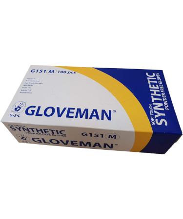 GLOVEMAN Soft Touch Synthetic Powder Free Disposable Gloves - Box of 100 (Small) - Buy Online on GoSupps.com