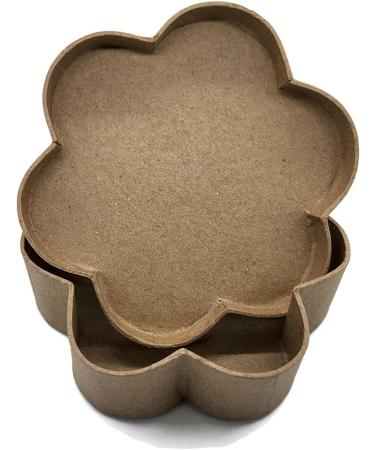 Set of 4 Small Flower Shaped Paper Mache Boxes with Lids | Perfect for Crafting, Gifts, and Jewelry Storage - Buy Online on GoSupps.com