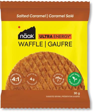 N ak Energy Waffles Pack of 12 | Vegan GMO Free Palm Oil Free Sports Nutrition Stroopwafel (Salted Caramel) - Buy Online on GoSupps.com