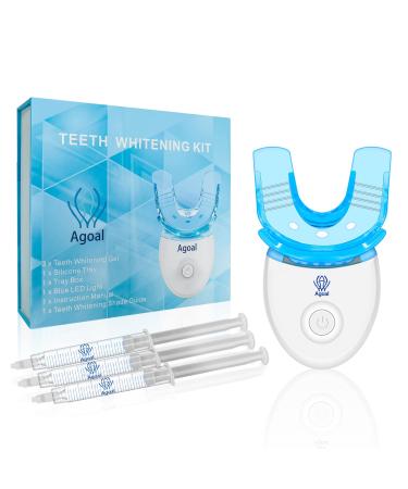 Agoal Teeth Whitening Kit with LED Light Professional Teeth Whitening Teeth Whitener Teeth Whitening Gel with 35% Carbamide Peroxide and Mouth Tray