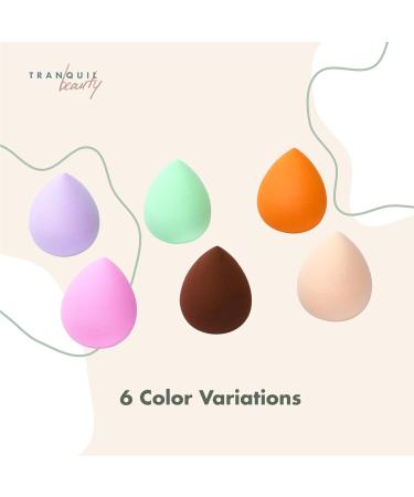 Tranquil Beauty Makeup Sponge Set of 6 - Ultimate Triangle Design Powder Puff Beauty Blenders for Flawless Foundation Application - Buy Online on GoSupps.com
